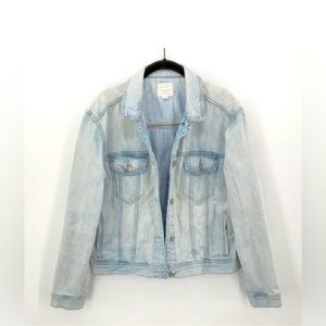 American Eagle Outfitters Light Wash Denim Jean Jacket Size Large